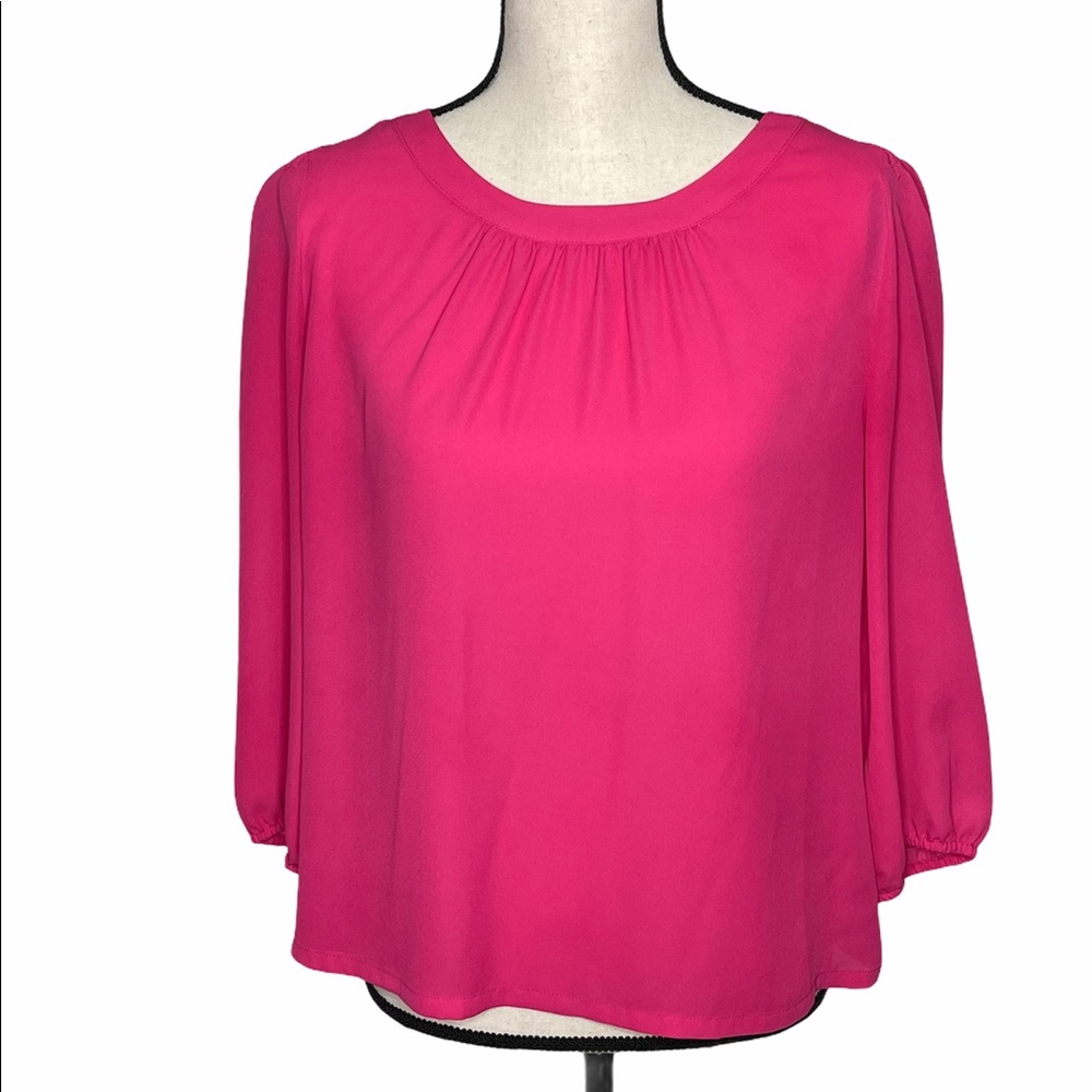 Pink blouse with button down back